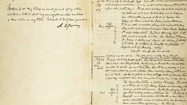 P&aacute;gina de um dos di&aacute;rios: eles levaram d&eacute;cadas para serem decodificados