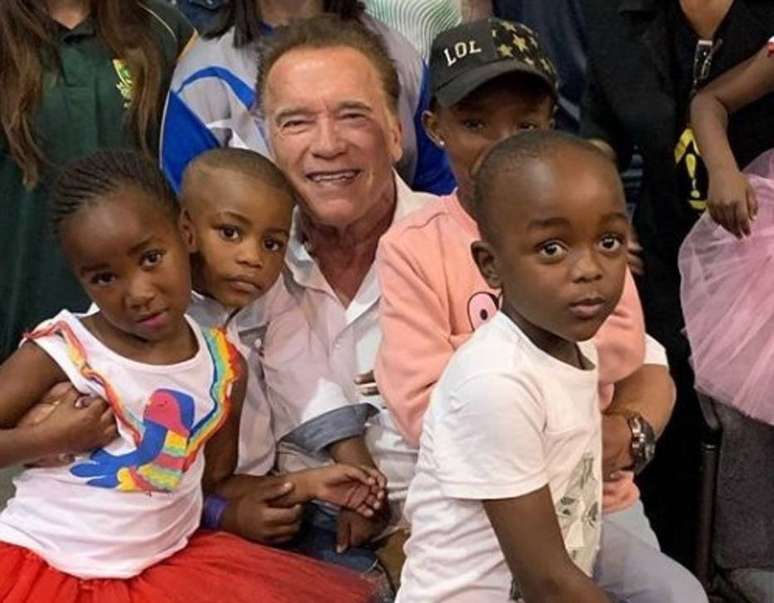 O ator e fisiculturista Arnold Schwarzenegger, em evento na África do Sul.