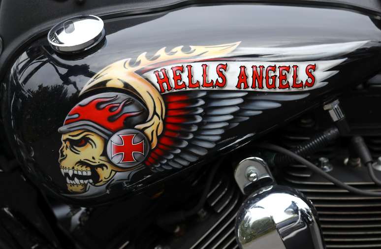 Moto Harley Davidson com pintura dos Hell Angels 
12/10/2016
REUTERS/Kai Pfaffenbach