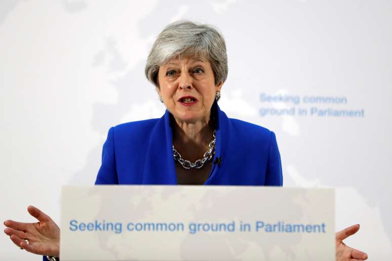 Premiê britânica, Theresa May, em Londres
21/05/2019
Kirsty Wigglesworth/Pool via REUTERS