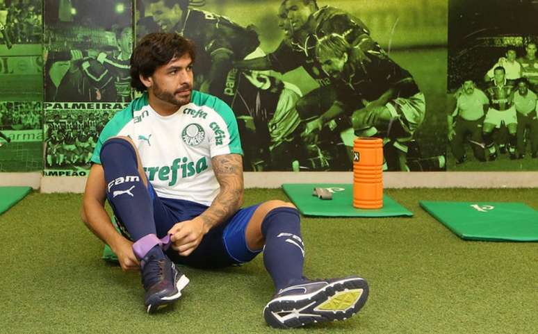Ricardo Goulart operou o joelho direito e deve voltar a jogar depois da Copa América (Agência Palmeiras/Divulgação)