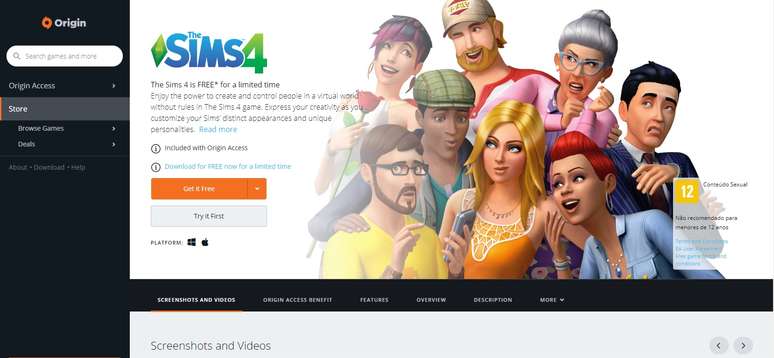 THE SIMS 4 EM PROMOÇÃO NA ORIGIN *denovo* 