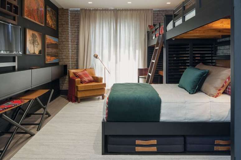 5 &ndash; Aposte em um quarto compartilhado planejado. Fonte: Quarto Etc.