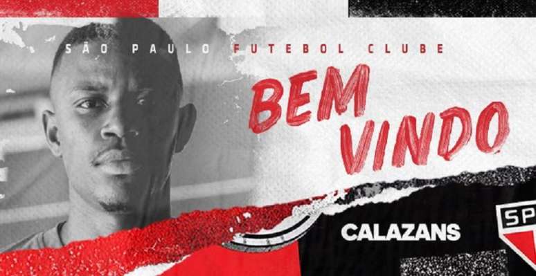 Calazans foi anunciado pelo São Paulo nesta quarta-feira com um contrato de três anos (Foto: Divulgação/São Paulo)