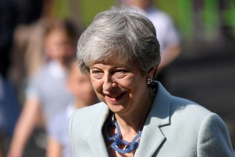 Premiê britânica, Theresa May, chega para votar na eleição para o Parlamento Europeu, em Sonning
23/05/2019 REUTERS/Toby Melville