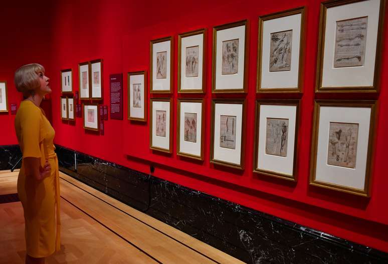 Desenhos de Leonardo da Vinci expostos no Palácio do Buckingham, em Londres
23/05/2019 REUTERS/Dylan Martinez