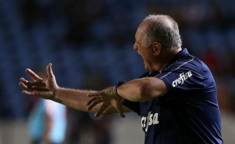 Felipão durante a vitória sobre o Sampaio Corrêa, na quarta-feira (Foto: Divulgação Palmeiras)