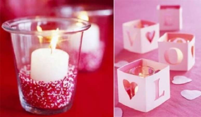 60 – Velas criativas para decoração de dia dos namorados. Fonte: Mundo das Tribos