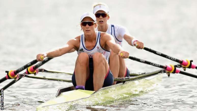 Vicky Thornley (direita) e Katherine Grainger conquistaram medalha de prata nas Olimpíadas do Rio