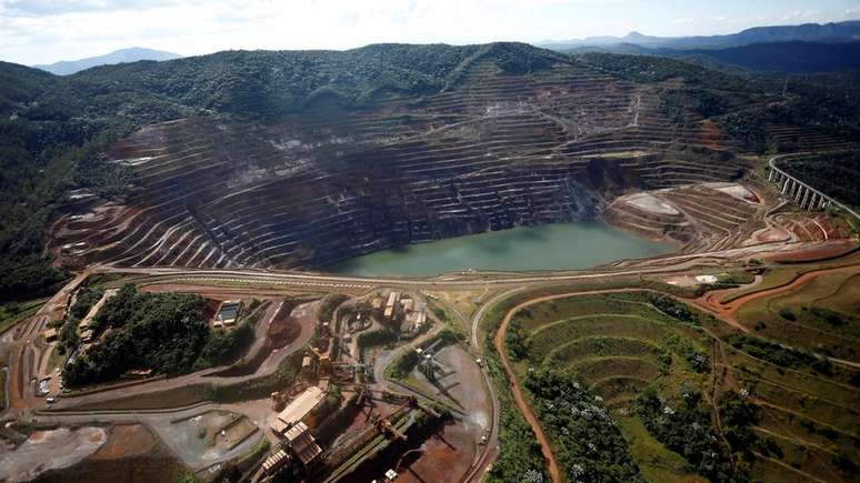A barragem da mina de Gongo Soco
