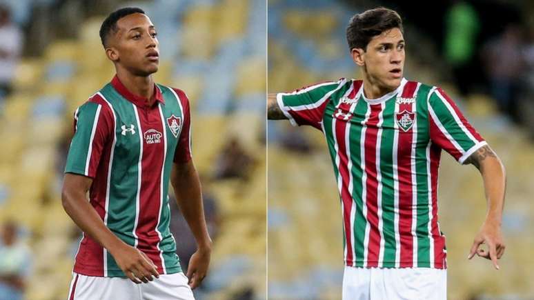 João Pedro e Pedro atuaram juntos apenas nos acréscimos do jogo contra o Goiás (Divulgação: Fluminense)