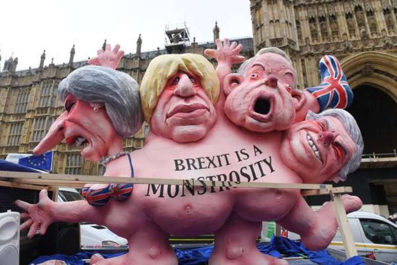 Protesto em Londres sobre o Brexit