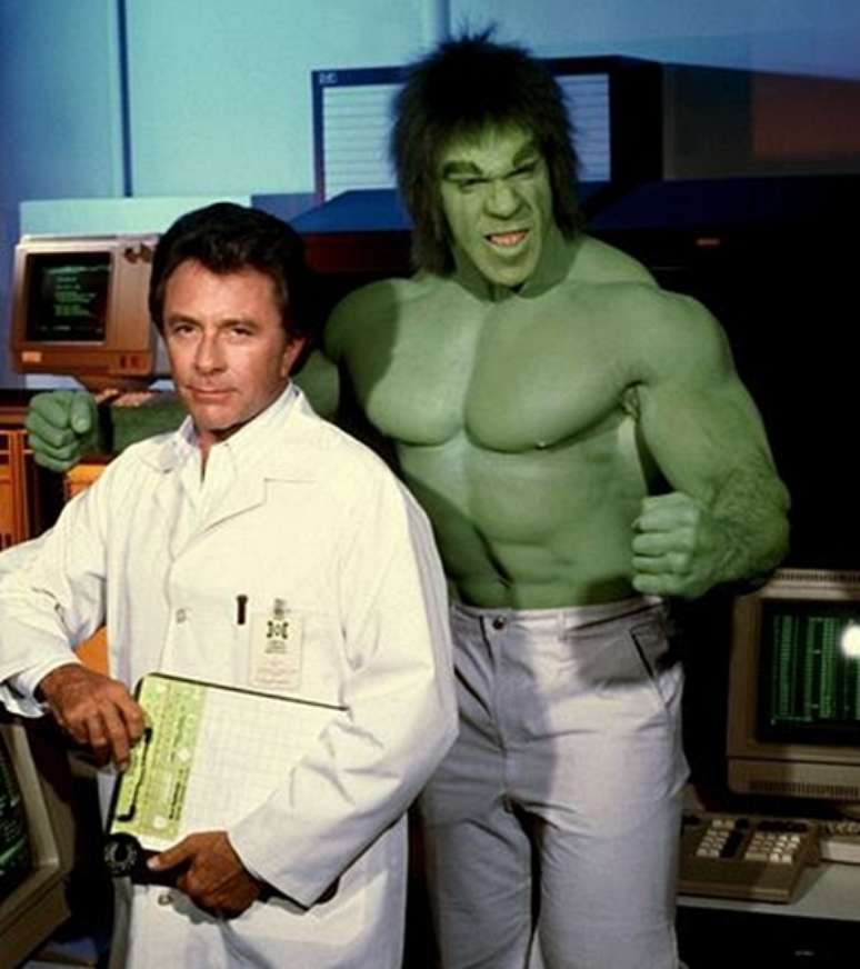 Bill Bixby e Lou Ferrigno: parceria de sucesso que durou cinco temporadas na TV