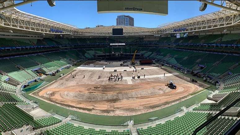 Allianz Parque terá novo gramado para jogo de quinta-feira