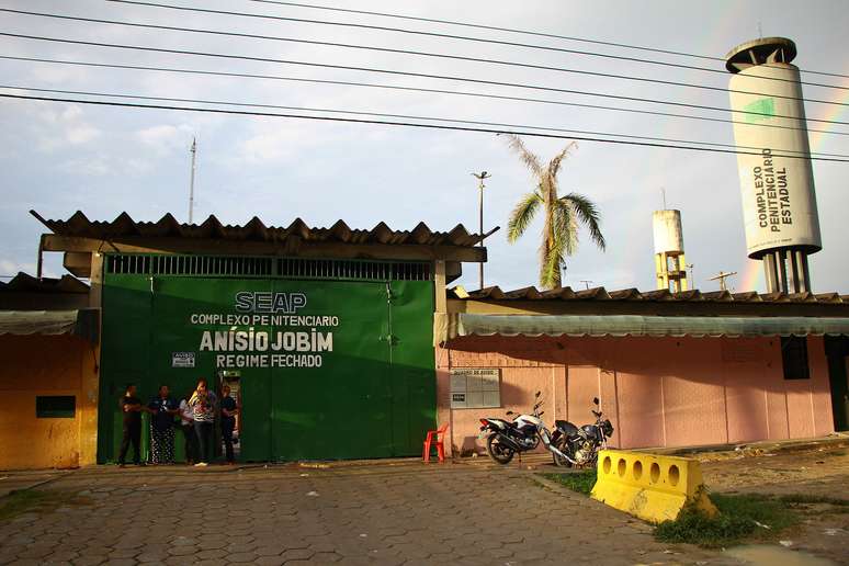 Fachada do complexo Penitenciário Anísio Jobim (Compaj) em Manaus (AM)