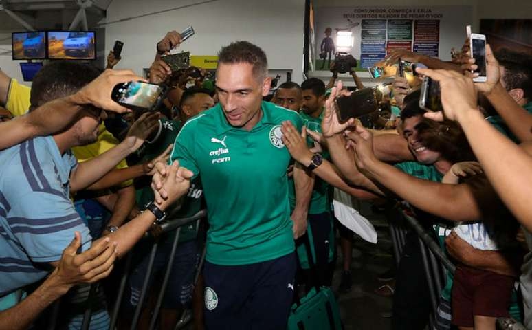 Com 271 partidas, Fernando Prass é quem mais jogou pelo Palmeiras no elenco atual (Agência Palmeiras/Divulgação)