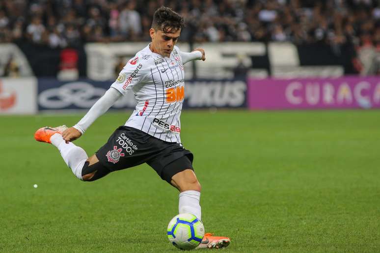 Fagner durante a partida entre Corinthians x São Paulo, realizada na Arena Corinthians, válida pela 6ª rodada do Campeonato Brasileiro 2019