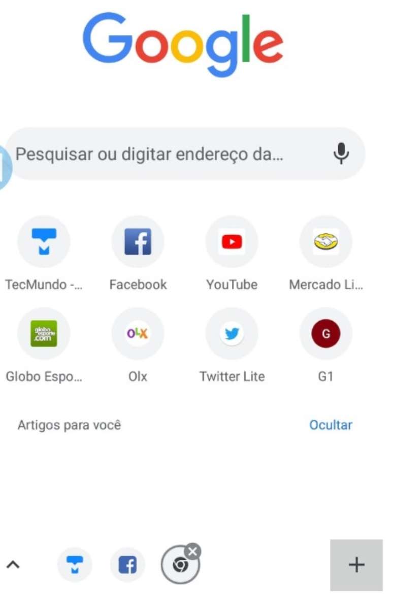 Grupos são exibidos na parte inferior da tela (Fonte: TecMundo/Gabriela Pederneiras)