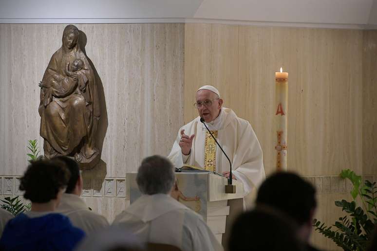 Papa Francisco reza missa na Capela de Santa Marta, no Vaticano
28/05/2018  Vatican Media/Divulga&ccedil;&atilde;o via REUTERS 
