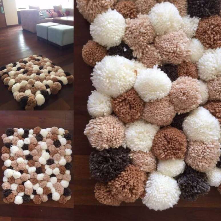 15. Tapete de pompom com cores neutra se encaixou perfeitamente na sala. Fonte: Pinterest