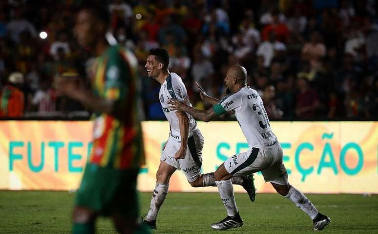 Moisés fez o gol da vitória do Palmeiras no Maranhão (Foto: Divulgação Palmeiras)