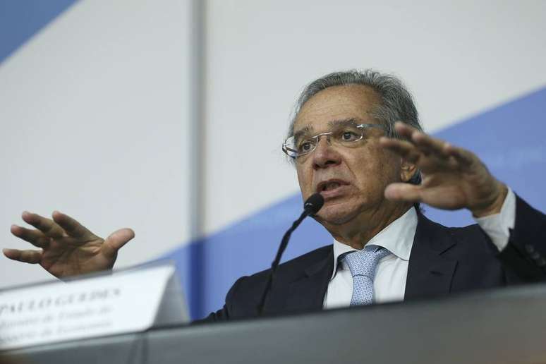 Ministro da Economia, Paulo Guedes, durante seminário Produtividade e Crescimento Econômico no Brasil