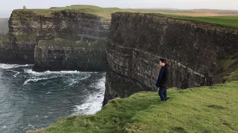 Gary Rizzo, parceiro de Allison, tamb&eacute;m foi &agrave;s Fal&eacute;sias de Moher