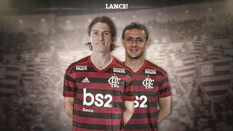 Filipe Luís e Rafinha são alvos do Flamengo (Foto: Arte: Marina Cardoso/Lance!)
