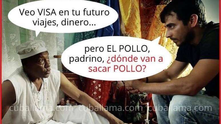 Muitos cubanos fazem piada com a crise: 'Vejo em seu futuro viagens, dinheiro... Mas e o frango? Quando vou conseguir um frango?