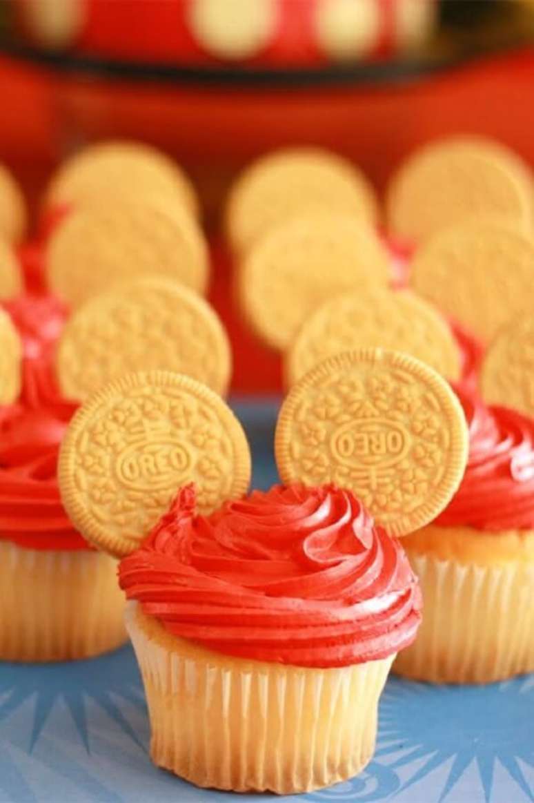 20. Ideia de cupcakes para festa simples do Mickey &ndash; Foto: 321achei