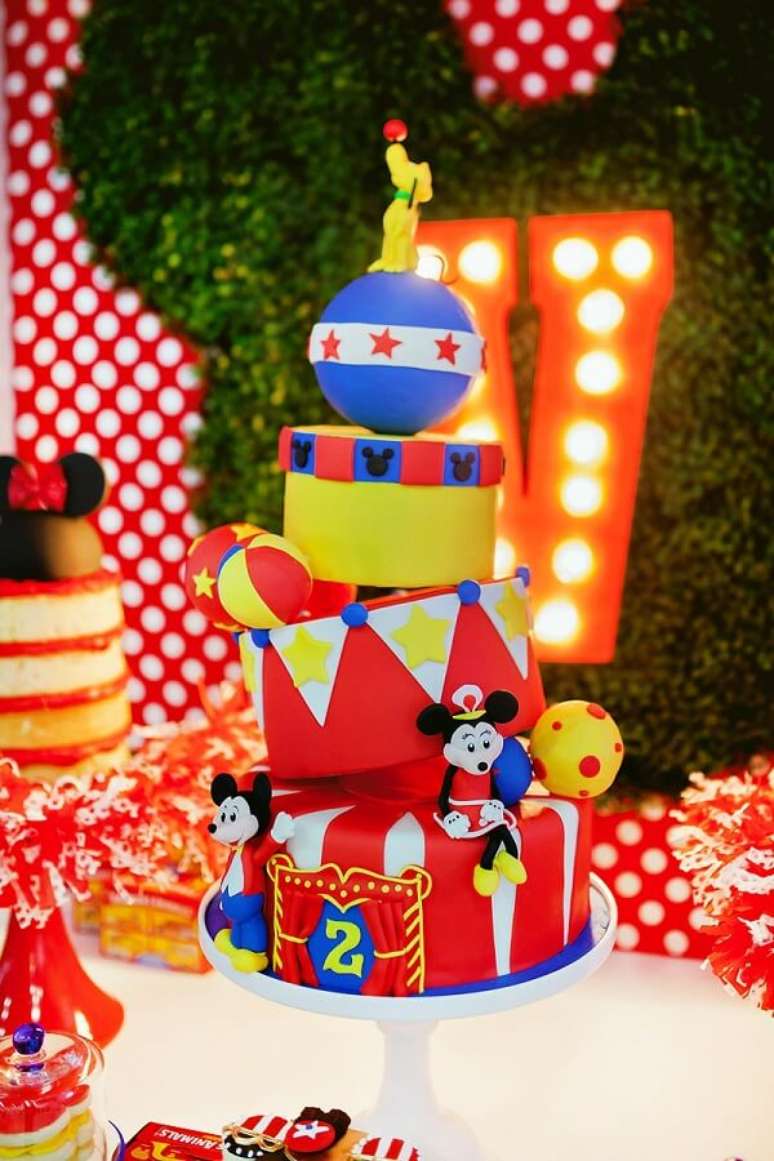 58. Detalhes para decora&ccedil;&atilde;o da festa circo do Mickey &ndash; Foto: A MInha Festinha