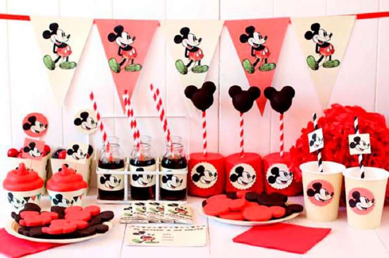 68. Ideias para decorar festa do Mickey mouse &ndash; Foto: Dicas da Japa