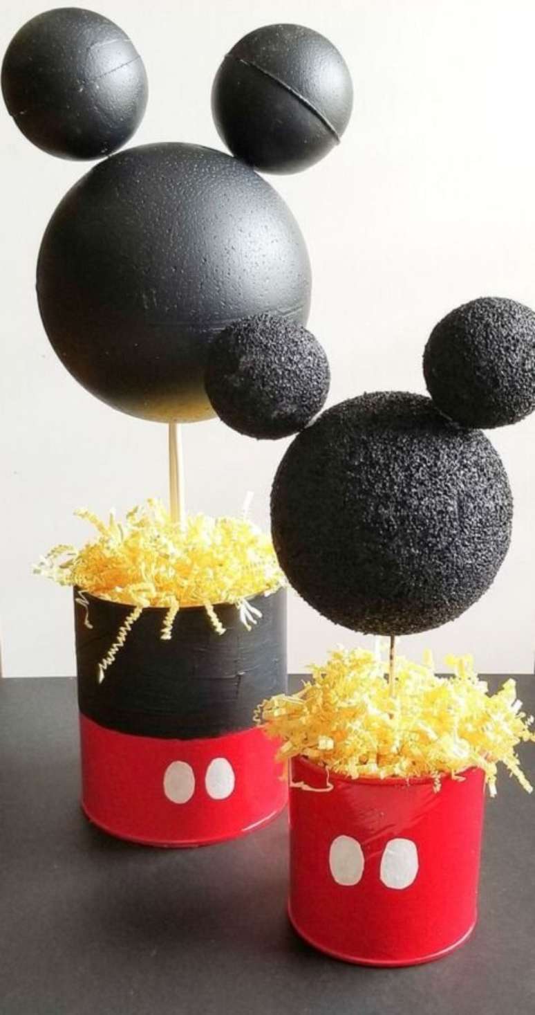 67. Ideias para decoração de festa simples do Mickey – Foto: Birthday Party Ideas