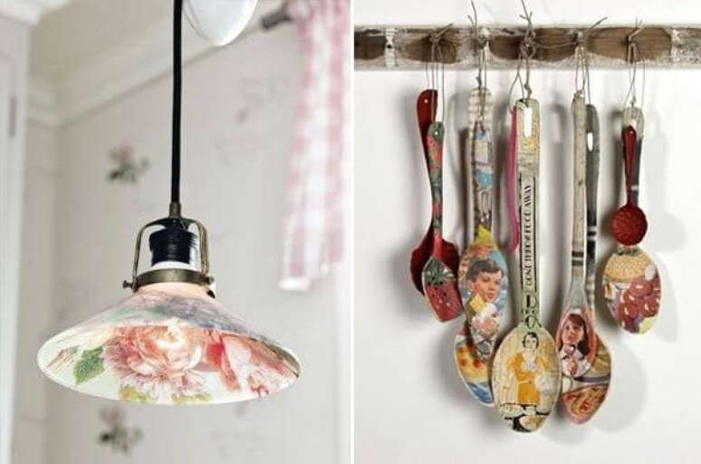 40. Objetos decorados com essa t&eacute;cnica. Fonte: Casa da Cris