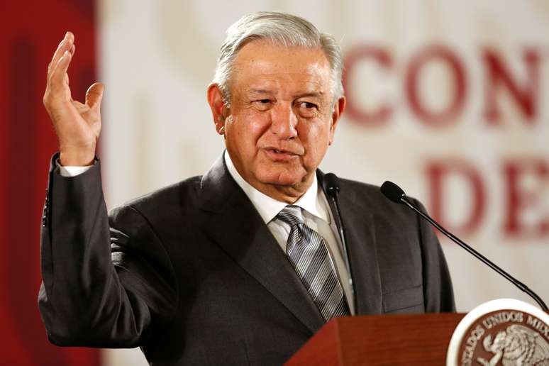 Presidente do México, Andrés Manuel López Obrador, durante entrevista coletiva na Cidade do México
04/06/2019
REUTERS/Gustavo Graf
