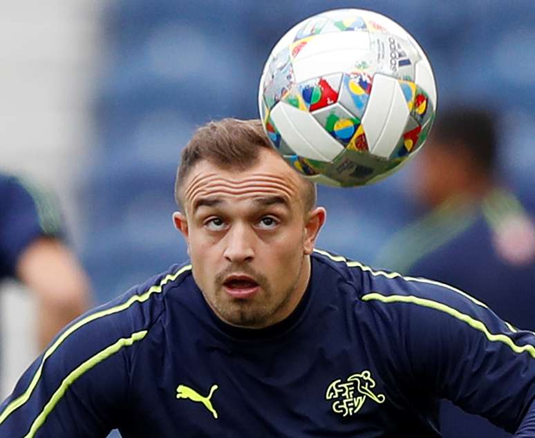 Xherdan Shaqiri em treino da Suíça no Estádio do Dragão 
04/06/2019
REUTERS/Rafael Marchante