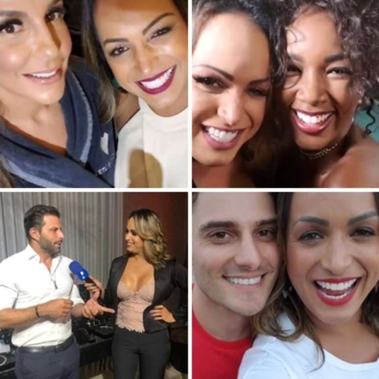 Lisa com Ivete Sangalo, Iza, Henri Castelli e Hugo Bonemer: querida entre as celebridades