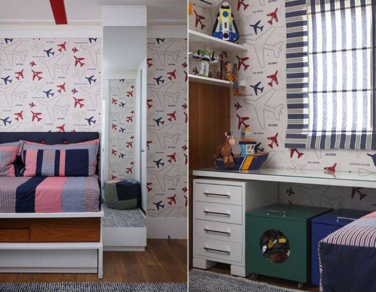 35. Como colocar papel de parede em ambientes &uacute;midos &eacute; mais dif&iacute;cil, fique atento as especifica&ccedil;&otilde;es do fabricante. Projeto de Marilia Caetano