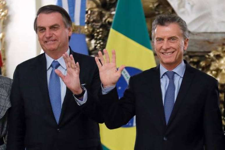 Mauricio Macri recebe Jair Bolsonaro na Casa Rosada