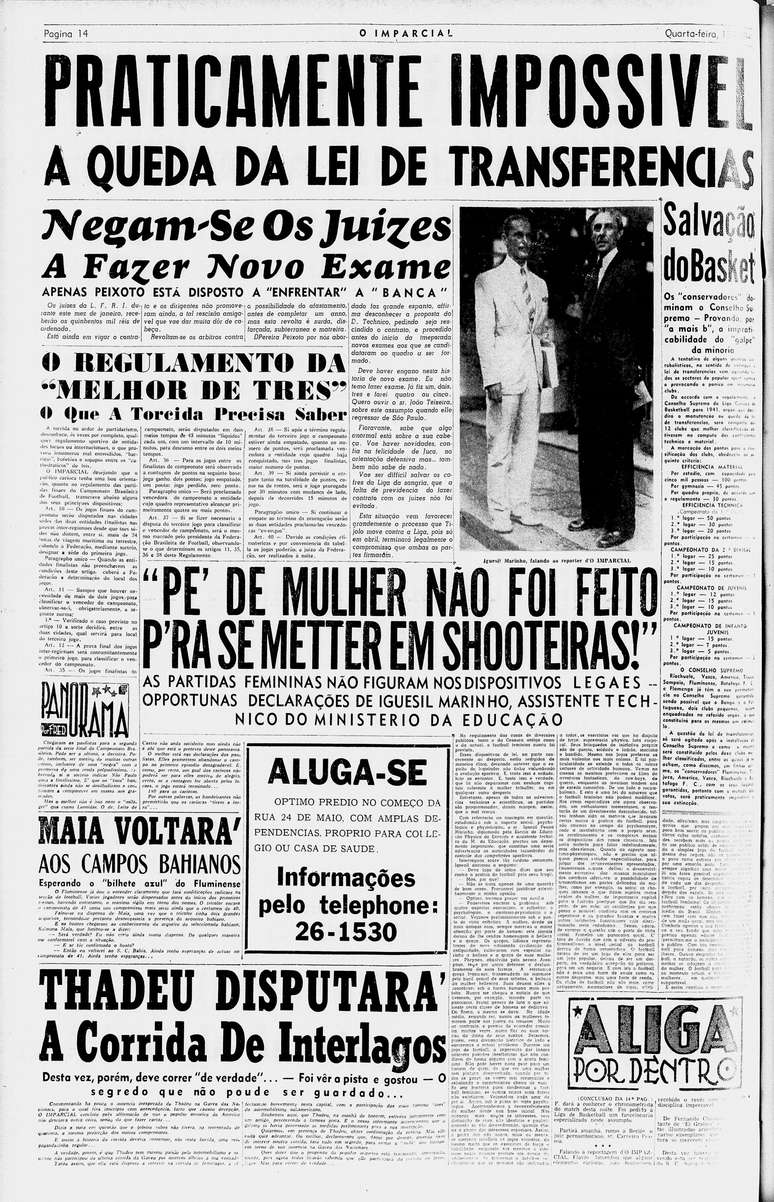 'Pé de mulher não foi feito para se meter em chuteiras', dizia jornal de 1941