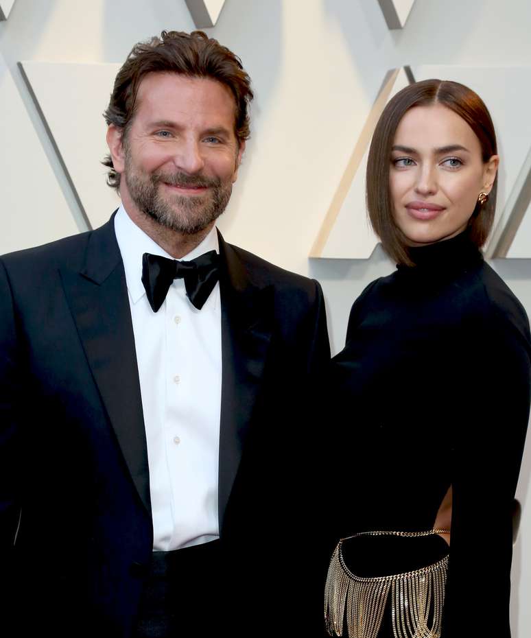 Bradley Cooper e Irina Shayk durante a cerimônia do Oscar, neste ano 