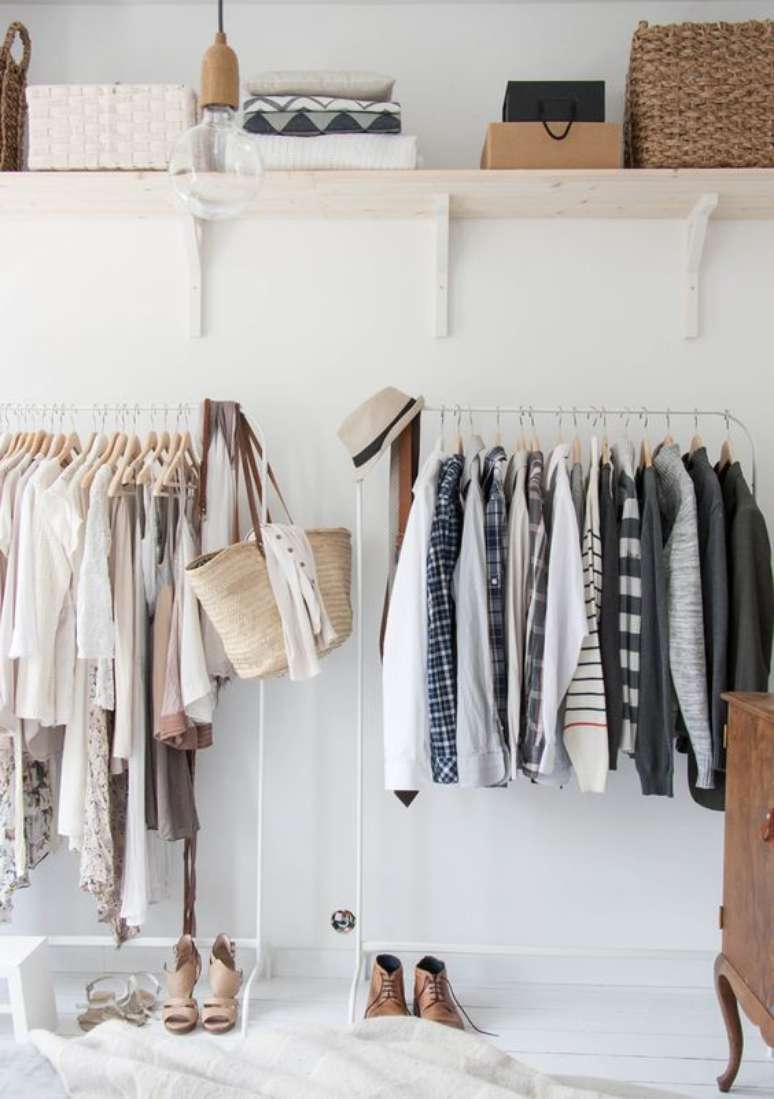 19. Quanto maior o closet aramado, mais organizado fica o seu espa&ccedil;o.