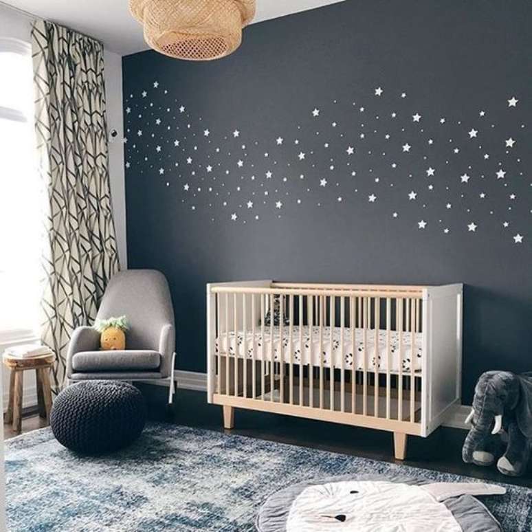 42. Use diferentes tons da cor cinza para o quarto de bebê ser ainda mais lindo – Foto: Pinterest