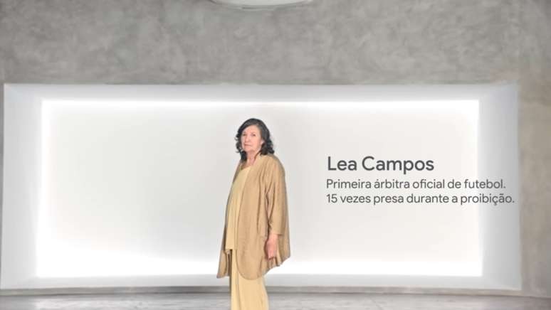 A ex-árbitra de futebol Léa Campos figurou no vídeo de divulgação do Museu do Impedimento