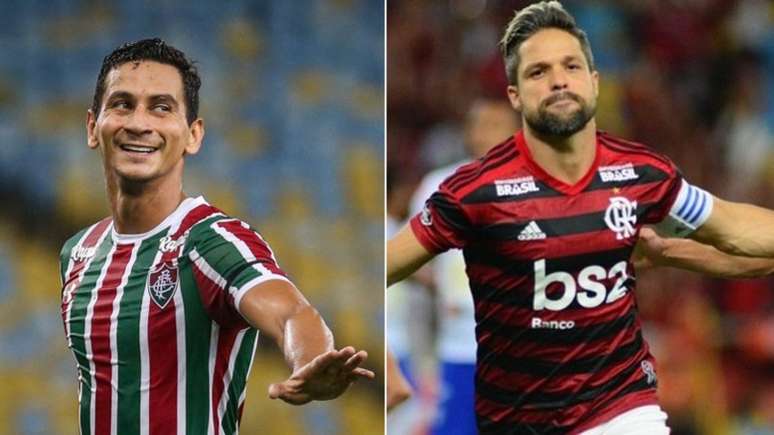 Ganso e Diego, criados no Santos, farão duelo à parte no Maracanã (Fotos: Lucas Merçon/FFC - Divulgação)