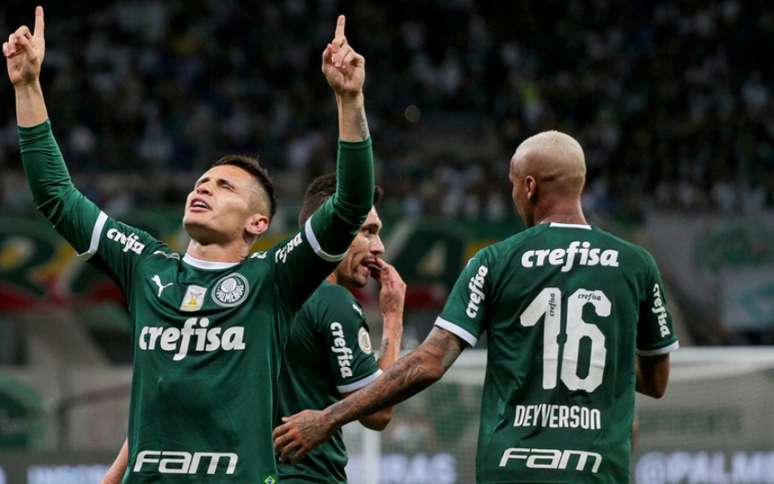 Raphael Veiga foi o autor do gol da vitória do Palmeiras, neste sábado (Foto: Léo Pinheiro/DiaEsportivo)