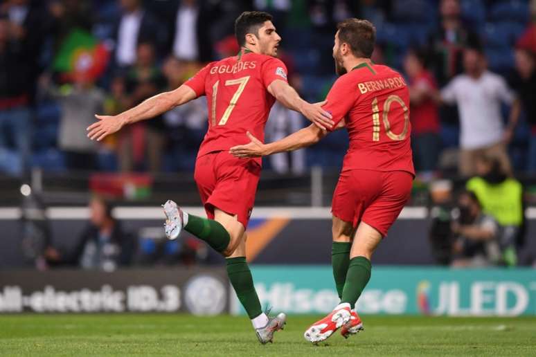 Gonçalo Guedes marcou o único gol do jogo (Foto: PATRICIA DE MELO MOREIRA/AFP)