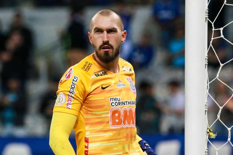 Walter, goleiro do Corinthians, durante Cruzeiro x Corinthians, partida válida pela oitava rodada do Campeonato Brasileiro 2019, realizada no Estádio Mineirão, Belo Horizonte, MG.