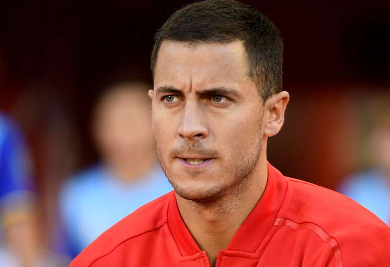 Eden Hazard  antes de partida B&eacute;lgica x Kazaquist&atilde;o, no King Baudouin Stadium, Bruxelas 8/6/2019 REUTERS/Piroschka Van De Wouw