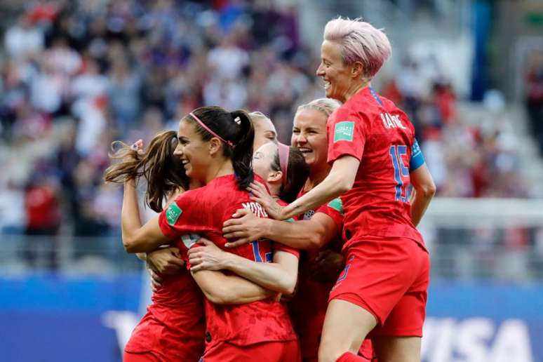 Estados Unidos começou com tudo a Copa do Mundo Feminina e aplicou 13 a 0 na Tailândia (THOMAS SAMSON/AFP)